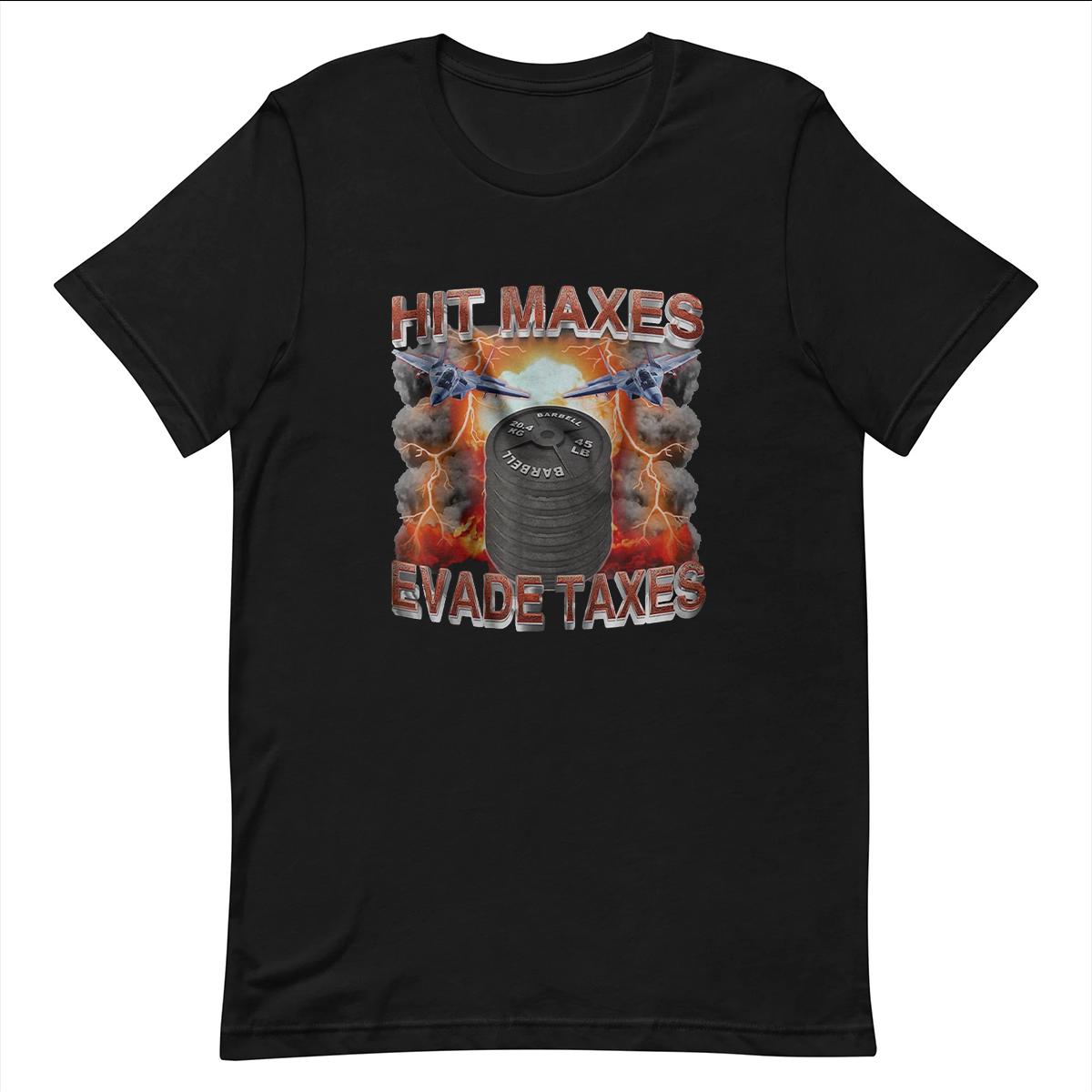 Hit Maxes Evade Taxes - Funny T-shirt