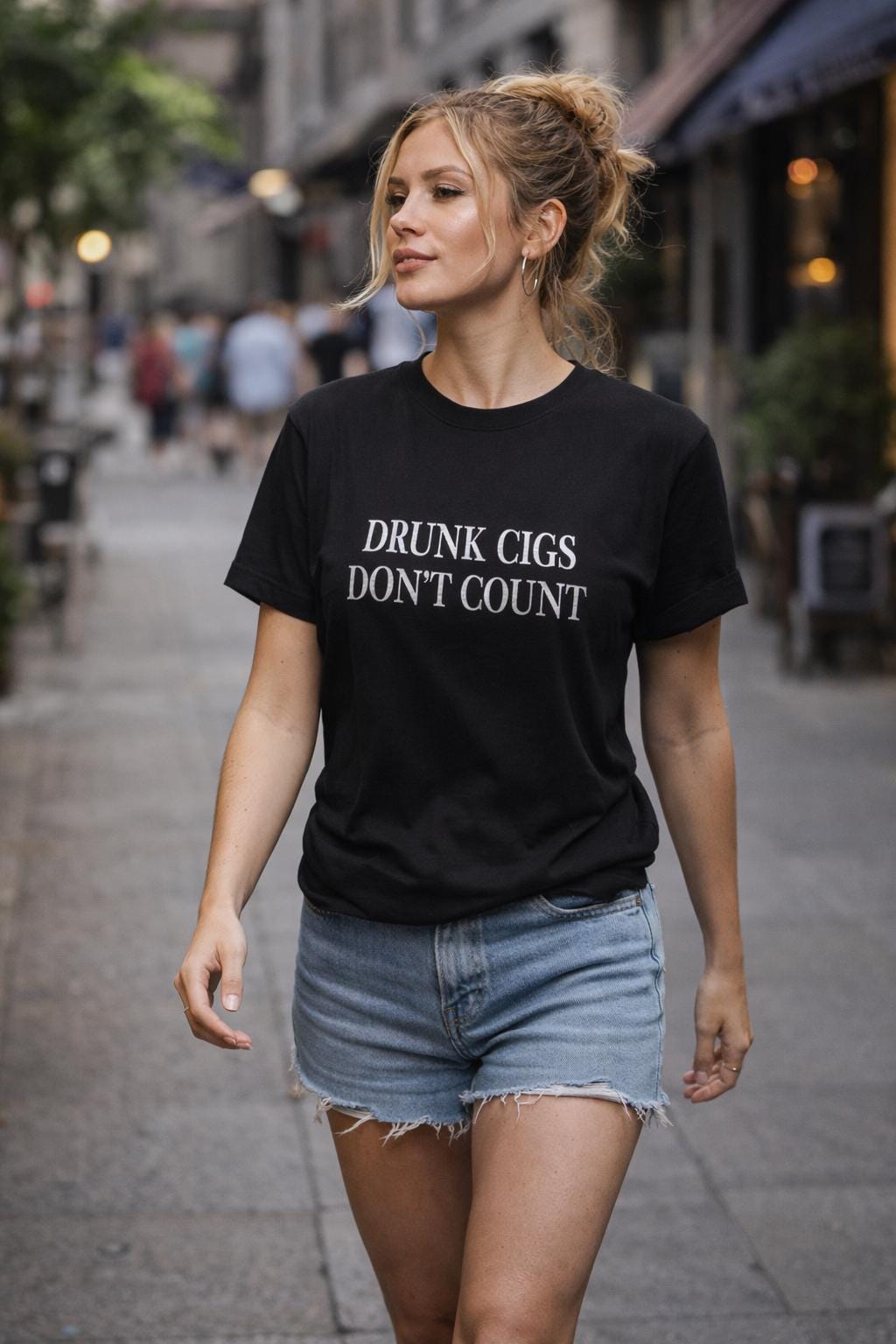 Drunk Cigs Don't Count Funny T-shirt